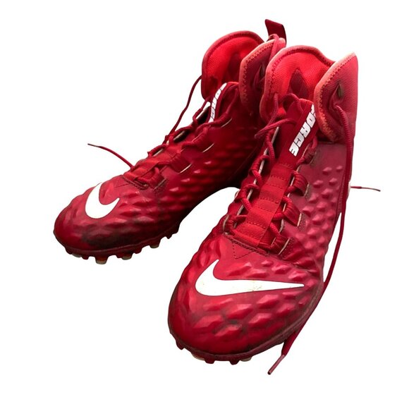 Nike Force Savage Elite 2 Red Football Cleats Men’s Size 11.5 High-Top Lightweig - Picture 1 of 9